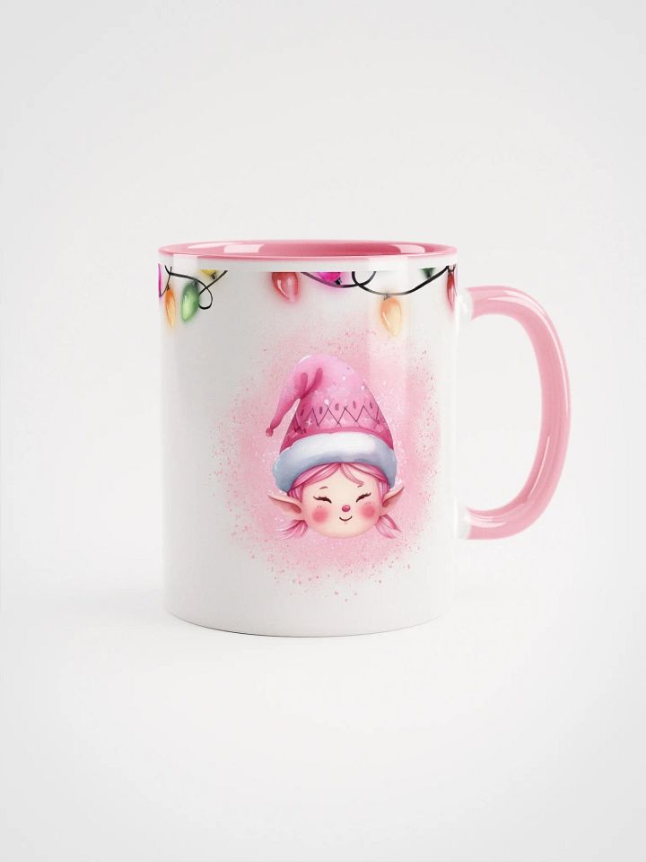 Pink Elf and Christmas lights Mug product image (1)