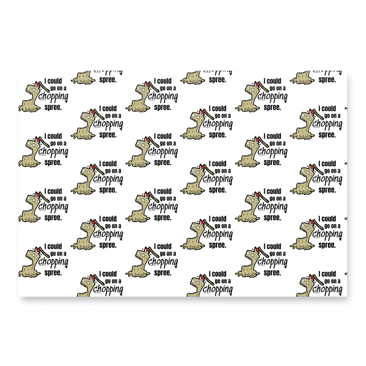 Chopping Spree Black - Gift Wrapping Paper product image (2)