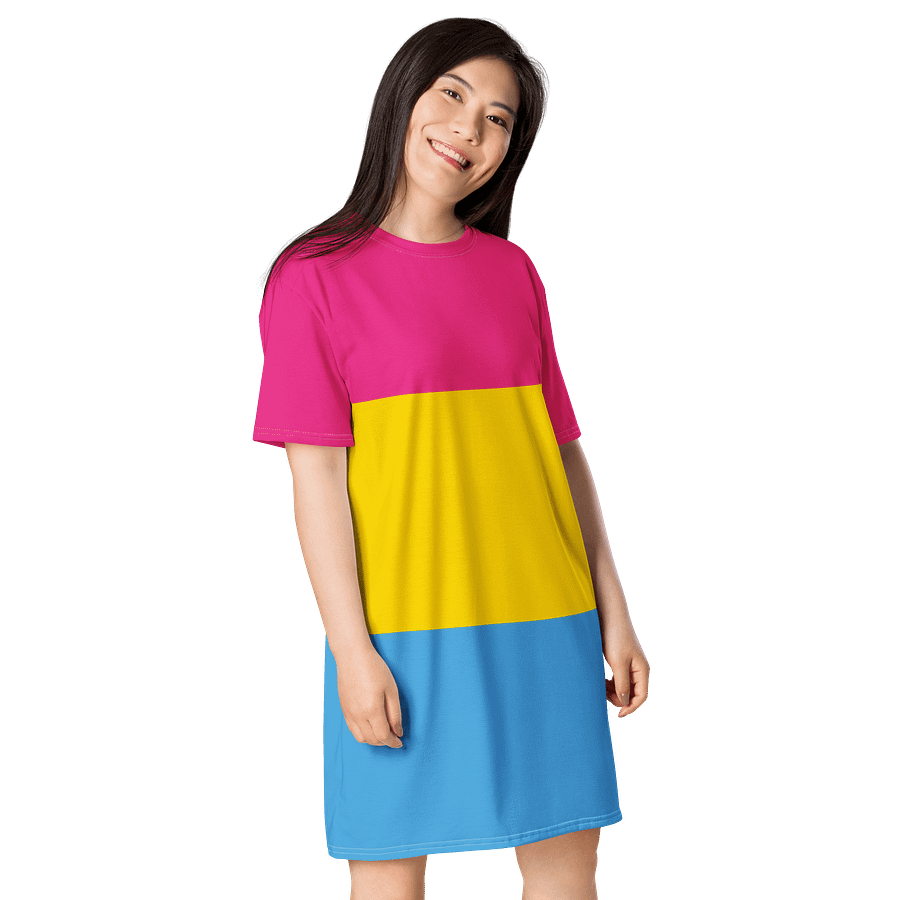 Pansexual Pride Flag T-shirt Dress product image (4)