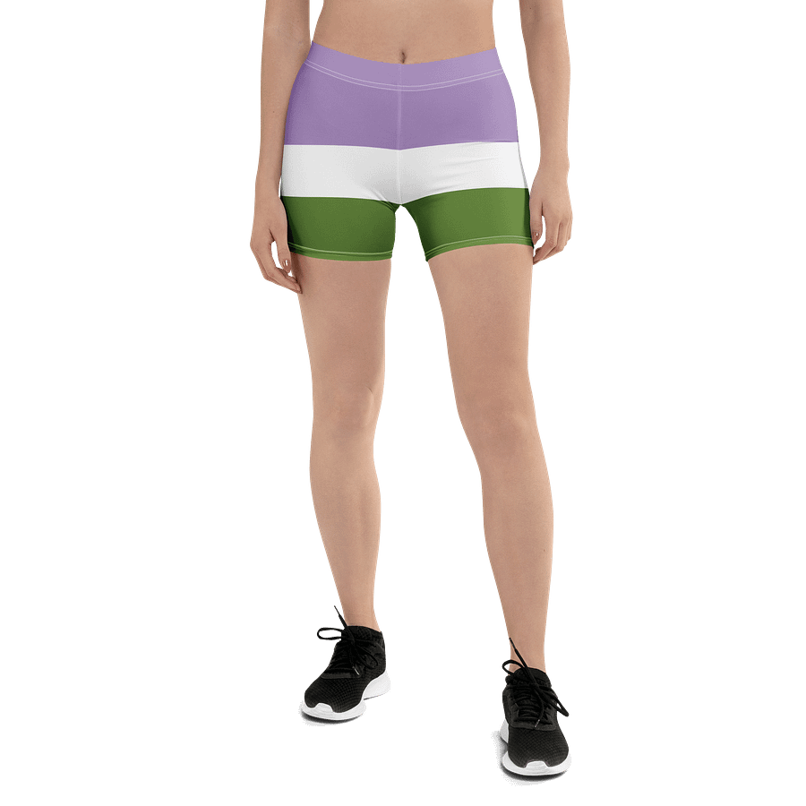 Genderqueer Pride Flag Bike Shorts product image (1)