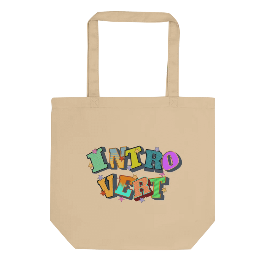 Introvert Block Letter Starry Eco Tote product image (1)