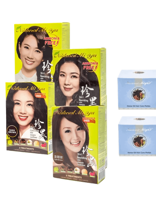 關稅囤貨必備：珍黑植物染髮護髮乳4盒+馬油護髮精華素2盒 product image (1)