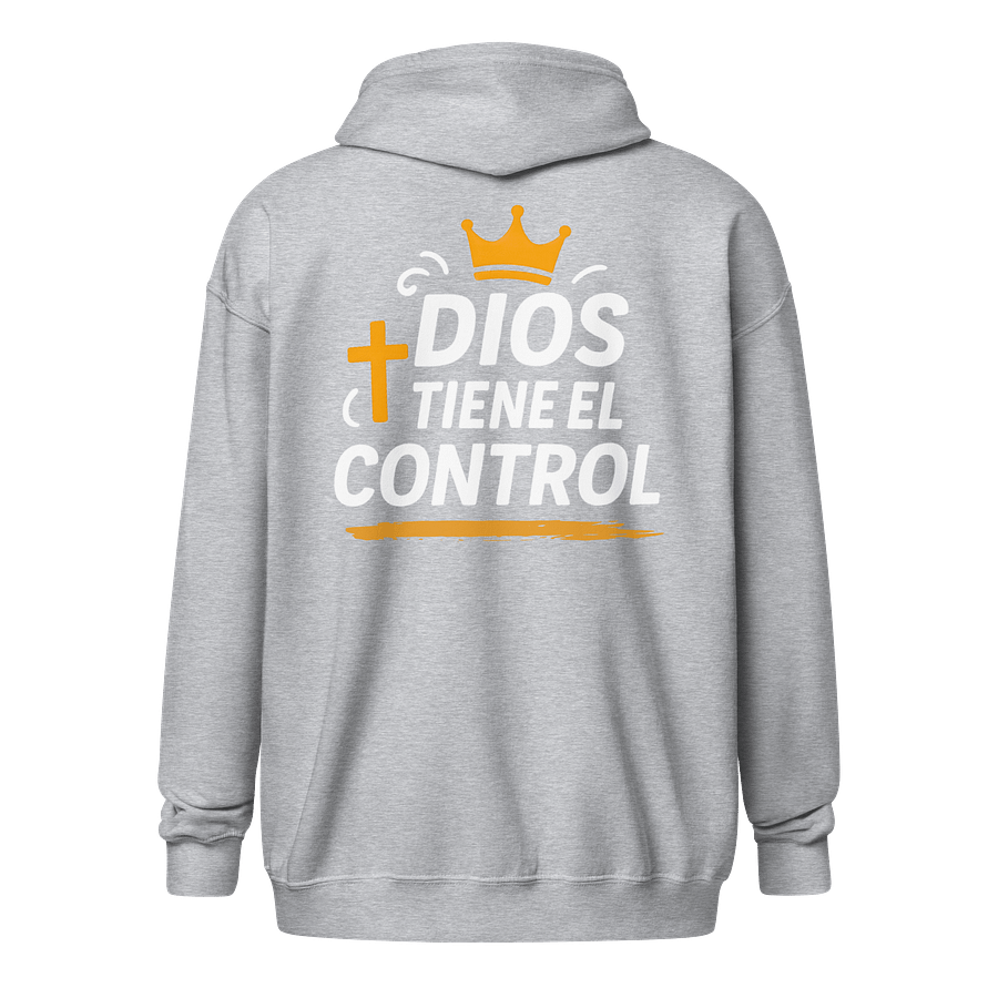 Sudadera Unisex con Capucha y Cremallera | Dios tiene el control product image (1)