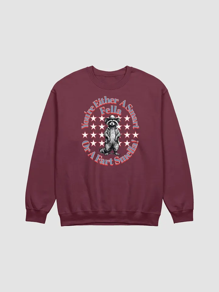 Youre Either A Smart Fella Or A Fart Smella Raccoon Wild West Crewneck Sweatshirt product image (9)