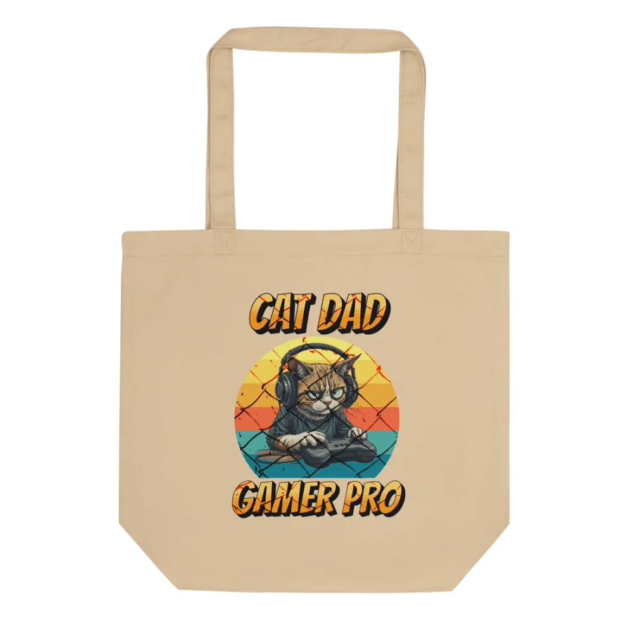 Cat Dad Gamer Pro Tote Bag product image (1)