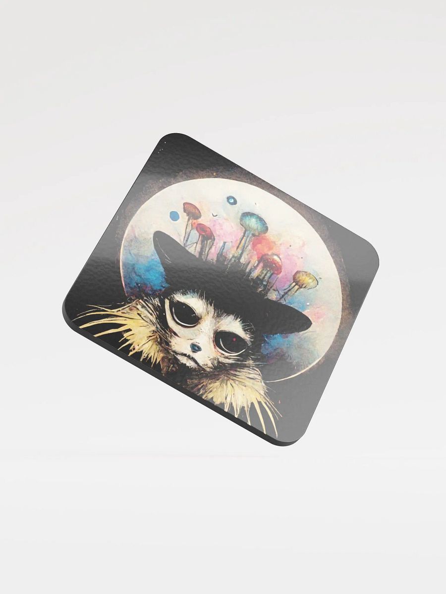 Cosmic Cat Crown Cork Coaster product image (1)