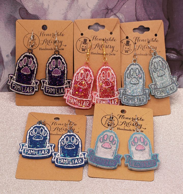 Cat Paw/Familiar Earrings product image (6)