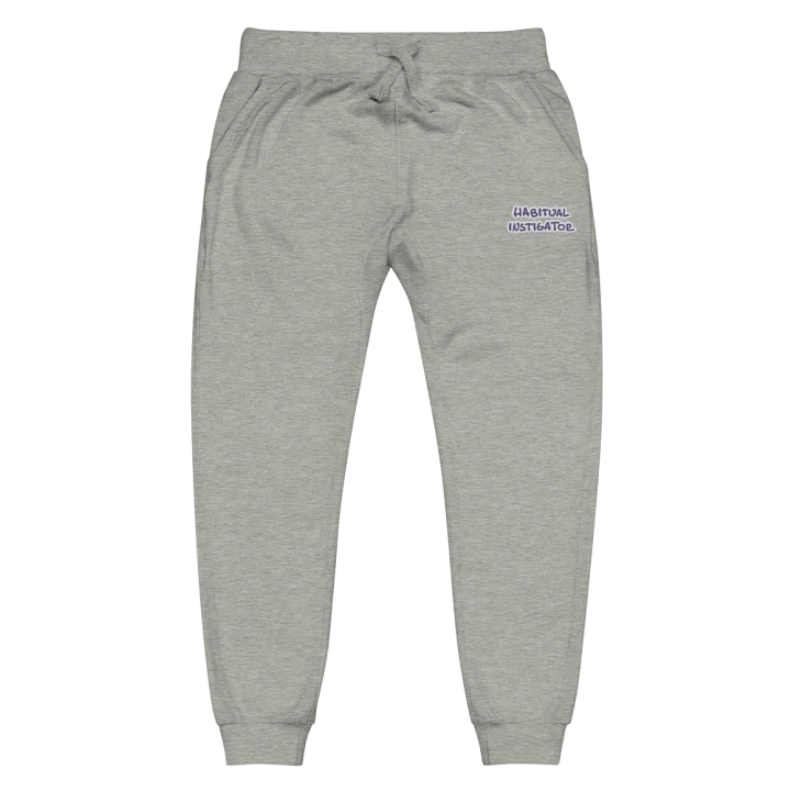HABITUAL INSTIGATOR (purple bubble design) embroidered fleece joggers product image (2)
