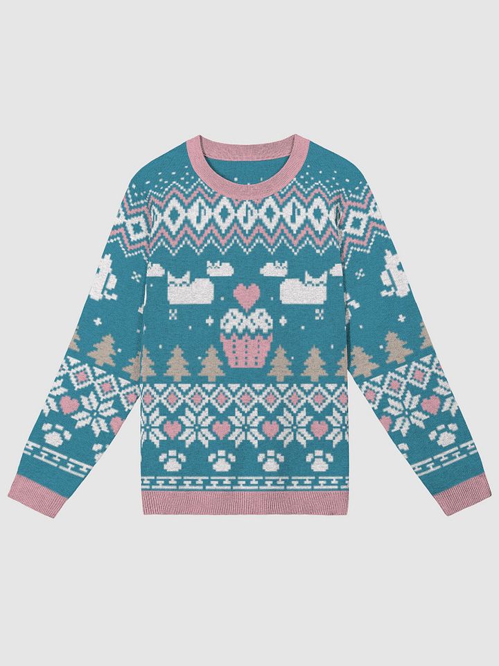 Cozy Cake Crew Fit Sweater - Cyan product image (1)