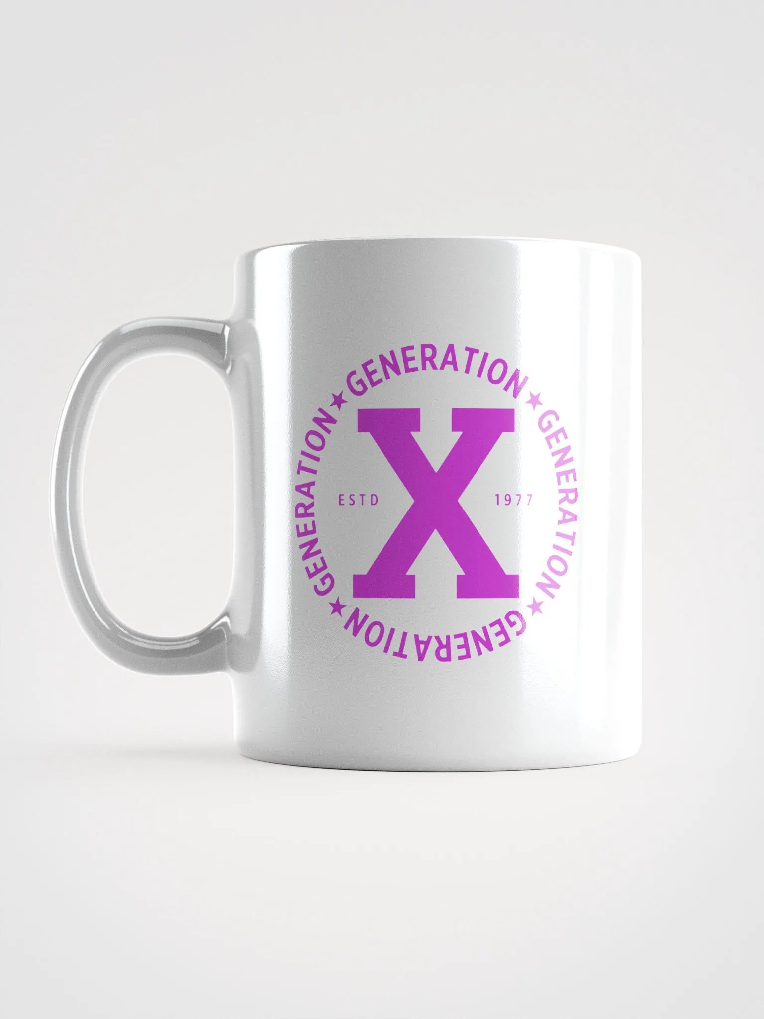 Generation X ESTD 1977 Distressed White Coffee Mug product image (17)