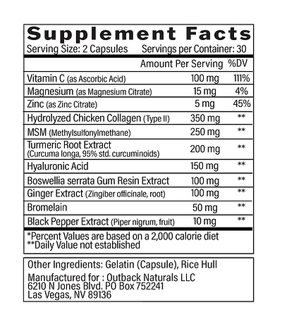 Outback Natural - Joint Formula - Comprehensive Joint Support product image (2)