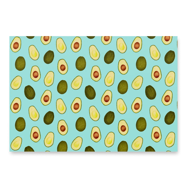 Avocado On Light Blue - Wrapping Paper product image (1)