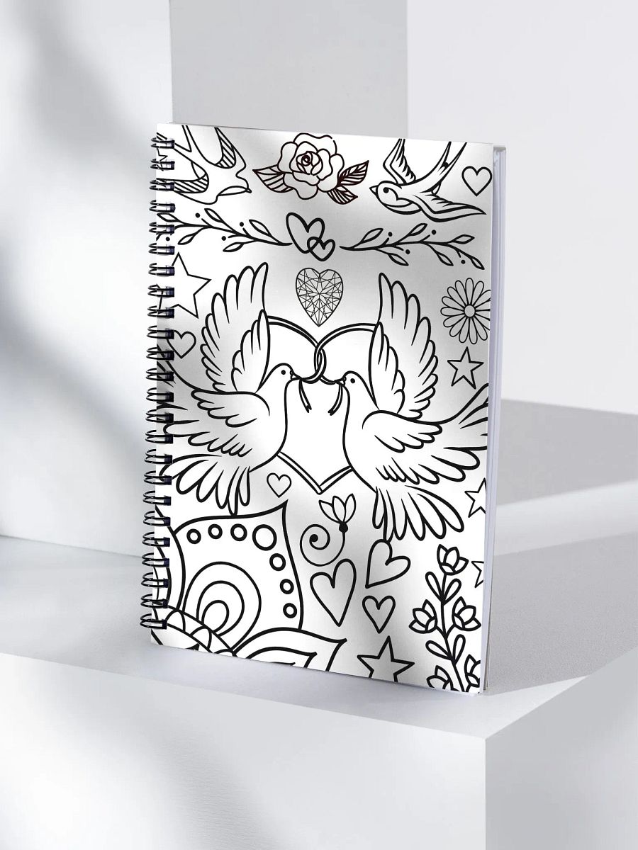 Lovebirds Illustration Spiral Notebook product image (4)