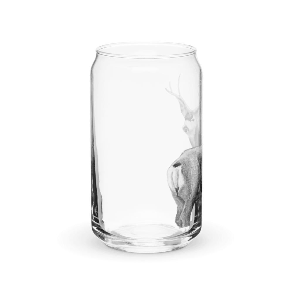 Deer Drawing Glass Can Cup product image (40)