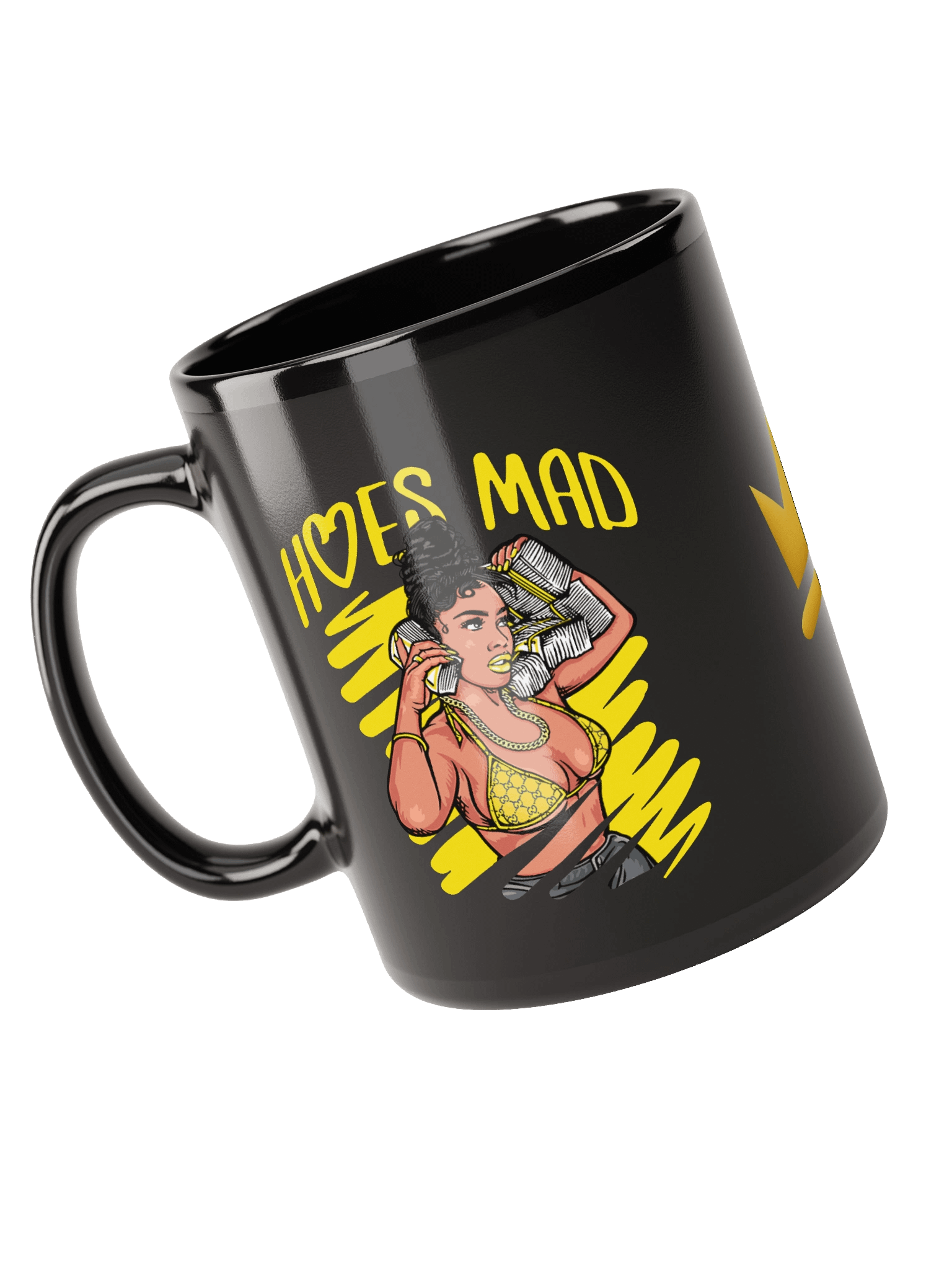 Cash Queens Black Glossy Mug product image (3)