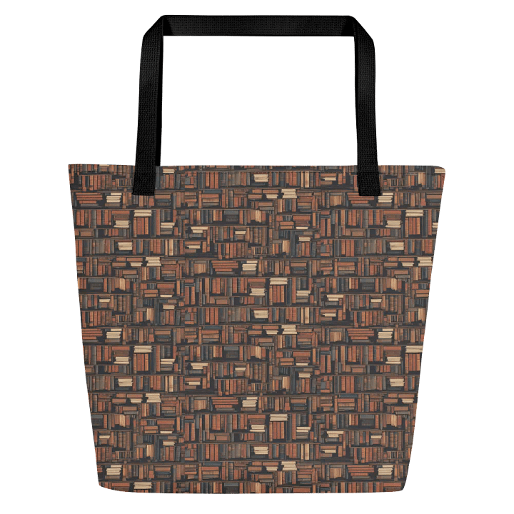 Bookshelf Pattern Books All-Over Print Tote Bag product image (2)