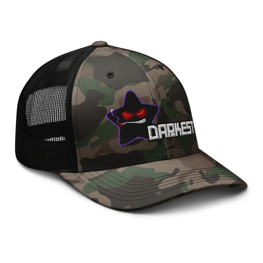 Camo Darkest Puff Logo Trucker Cap product image (6)