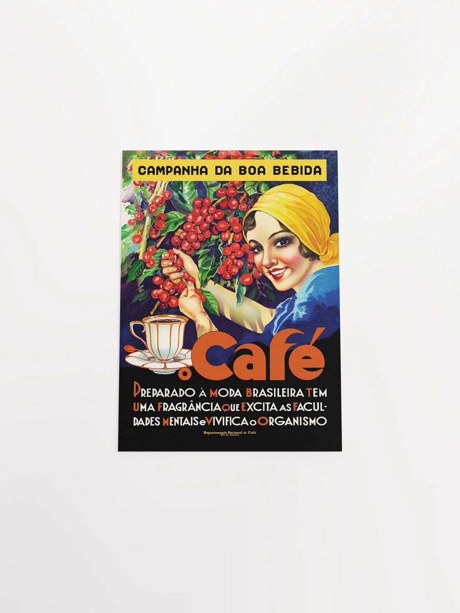 Coffee retro vintage poster, Campanha Da Boa Bebida, 1950s (Brazilian coffee) — coffee vintage poster, coffee print, retro kitchen print product image (12)