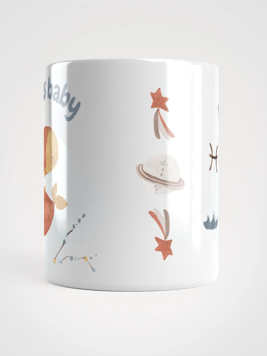 Pisces Baby February 19 – March 20 WHITE GLOSSY MUG Baby Gift, New Baby Gift, Fun Astrology Gift product image (6)