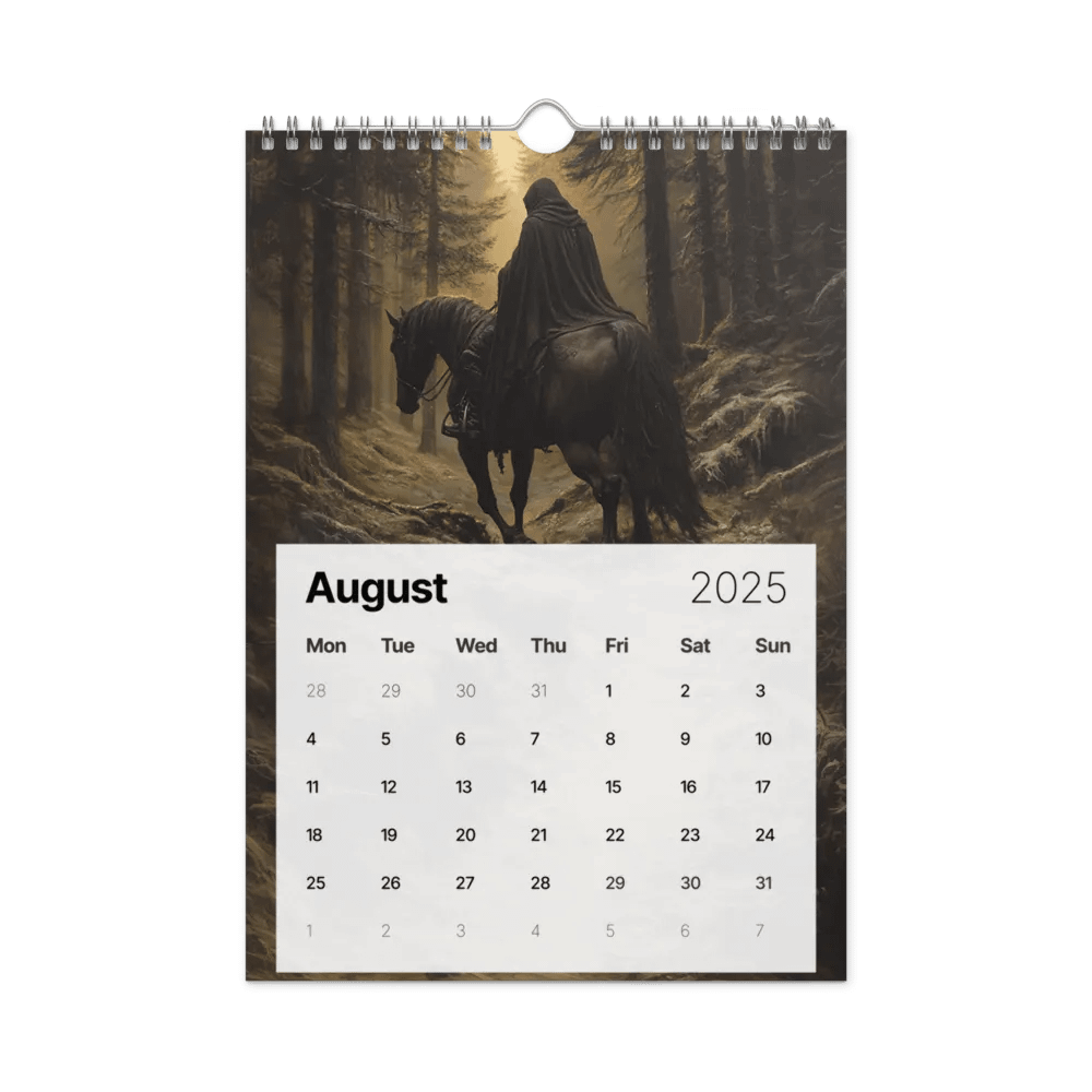 Dark Rider Wall Calendar (2025) by Allcolor product image (5)