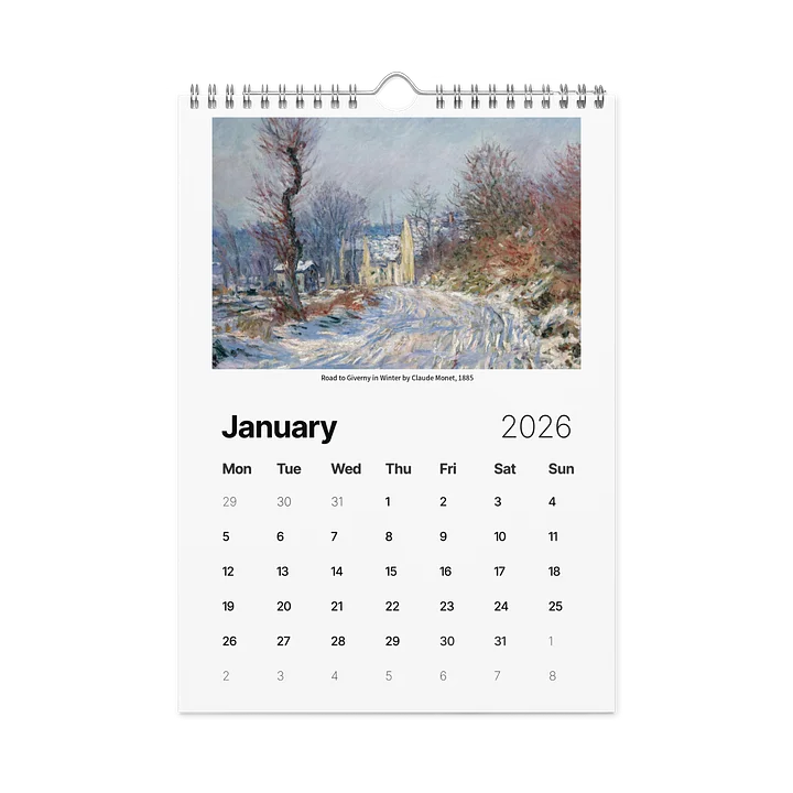 2026 Wall Calendar – Art Masterpieces product image (1)