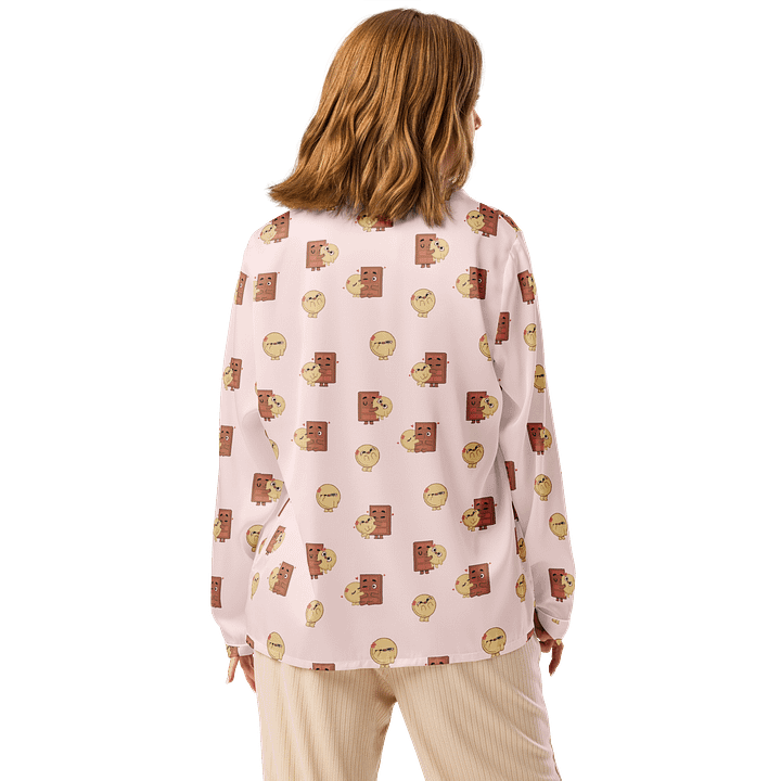 Choco & Pancake Long Sleeve Pajama Top product image (2)