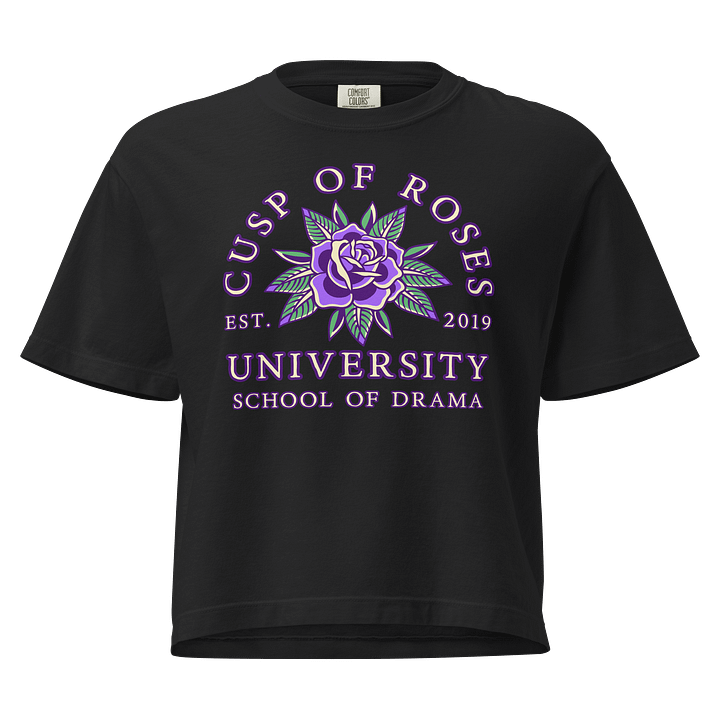 school of drama | crop tee | libra-scorpio cusp product image (1)