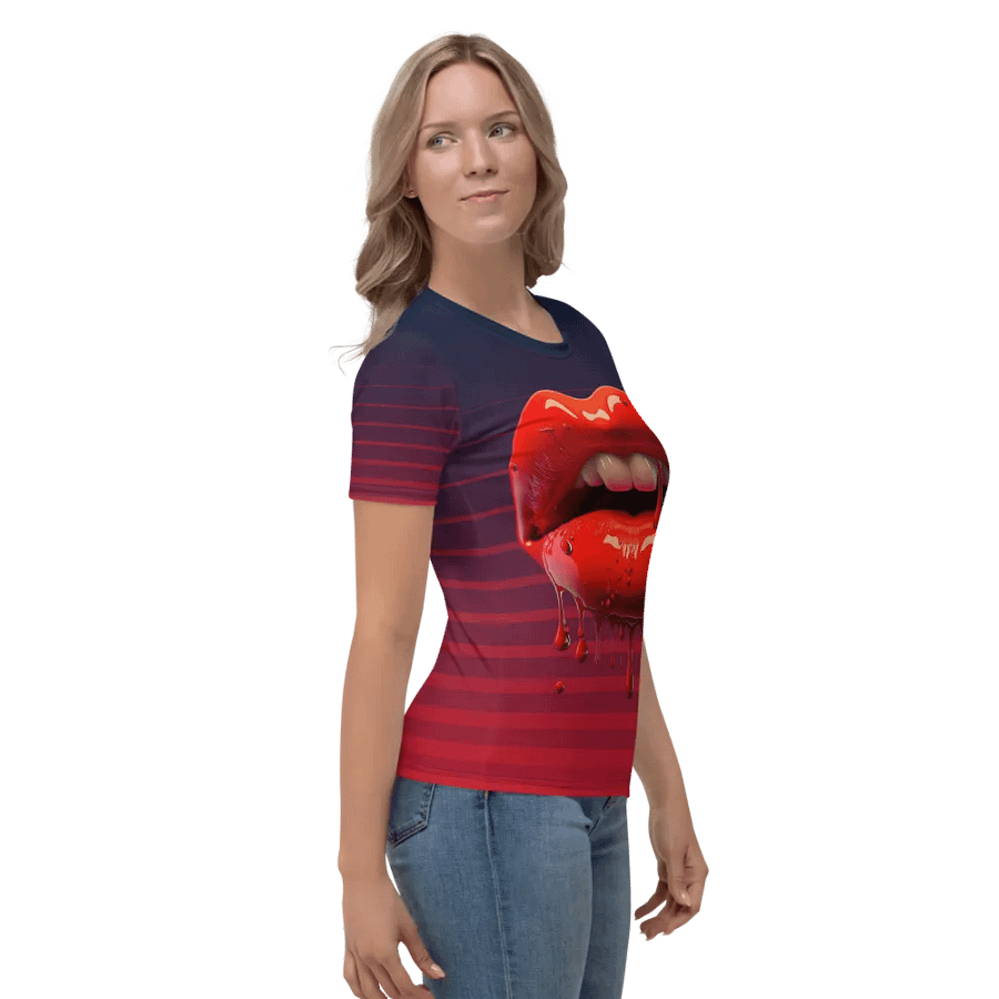 Dripping Red Lips Women's T-Shirt product image (4)
