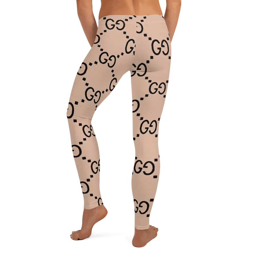 Elegant Monogram Leggings: Designer-Inspired Luxury Pattern Women's Activewear product image (8)