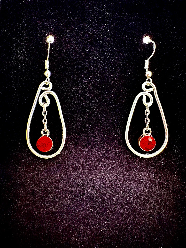 MFD-00280 | Scarlet Bog Earrings | Sterling Silver Hooks | Handmade Jewelry by Monique Faella Designs™ product image (1)