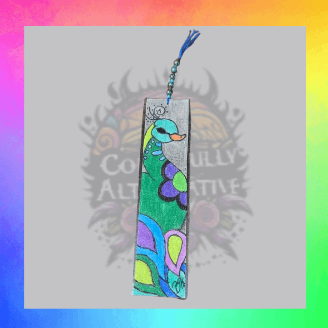 peacock bookmark product image (1)