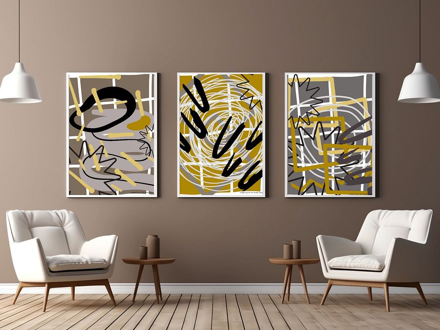 digital poster, 3 designs , modern digital art, decoration office and home product image (6)