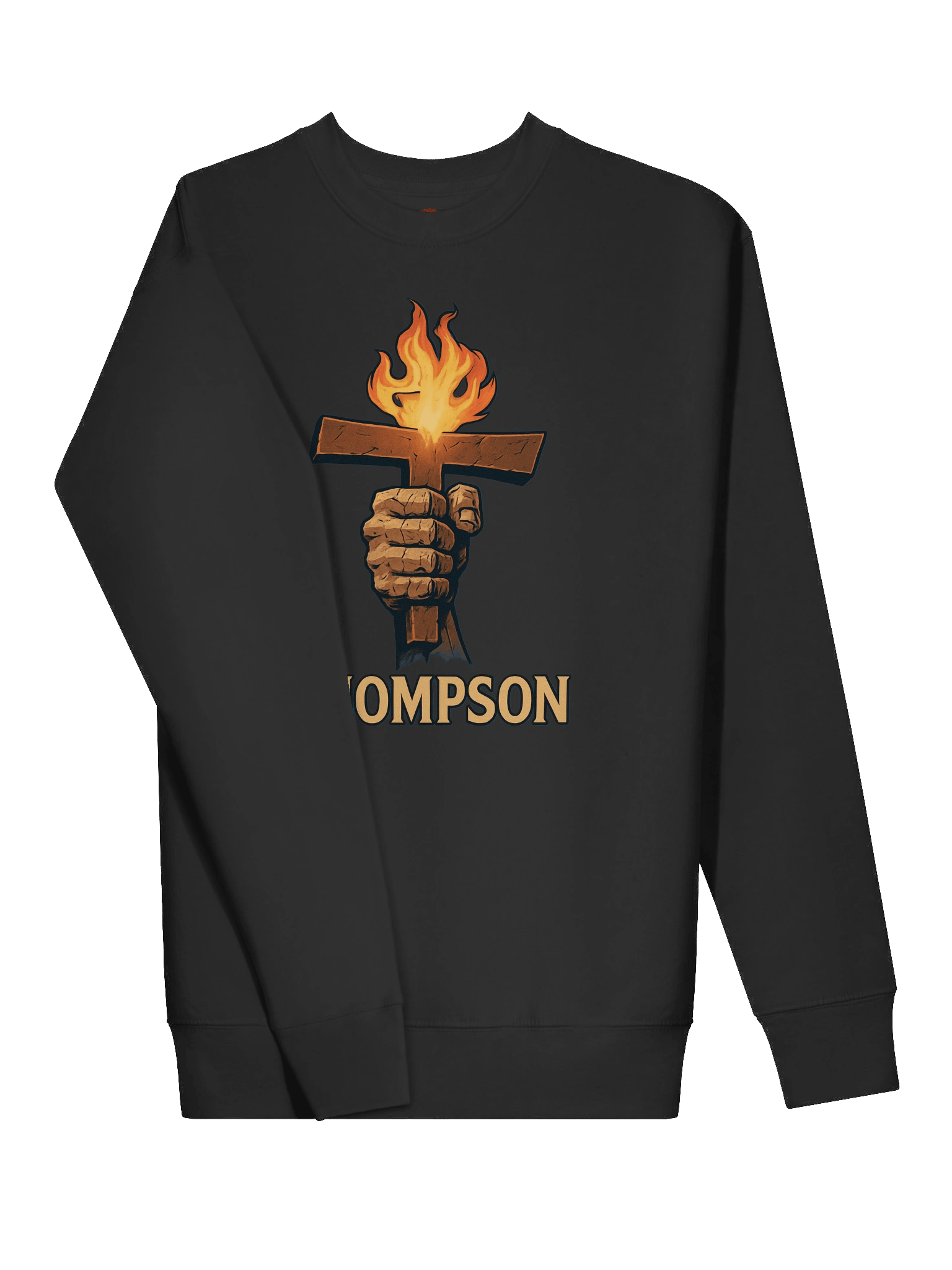Flame Cross Premium Sweatshirt Thompson Hodočasnik product image (3)