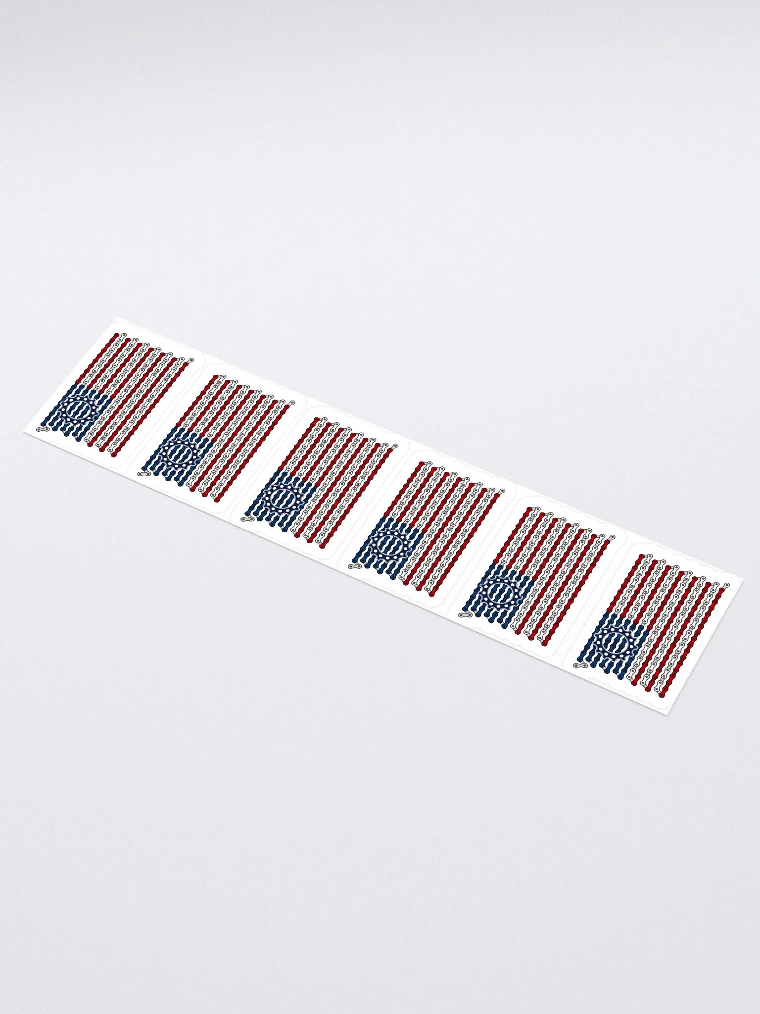 USA Betsy Ross Bike Chain Flag Sticker 6 Pack product image (3)
