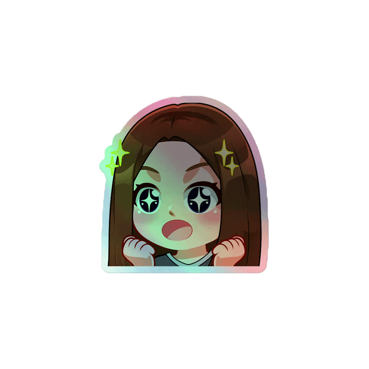 WOW Emote Holographic Sticker product image (1)