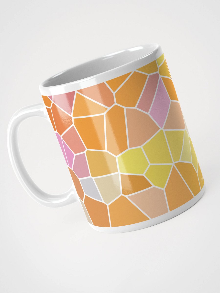 Mug Blanc Mozaïque Claror - Design Géométrique Rétro Chic - Cadeau Déco product image (3)
