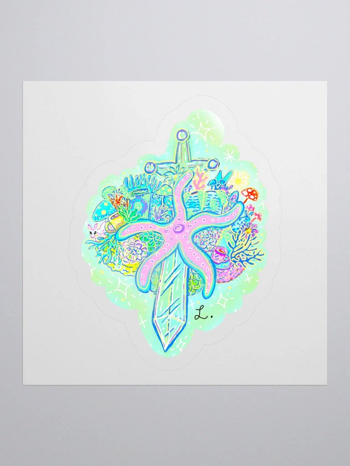Starfish and Sword Kiss Cut Stickers product image (1)