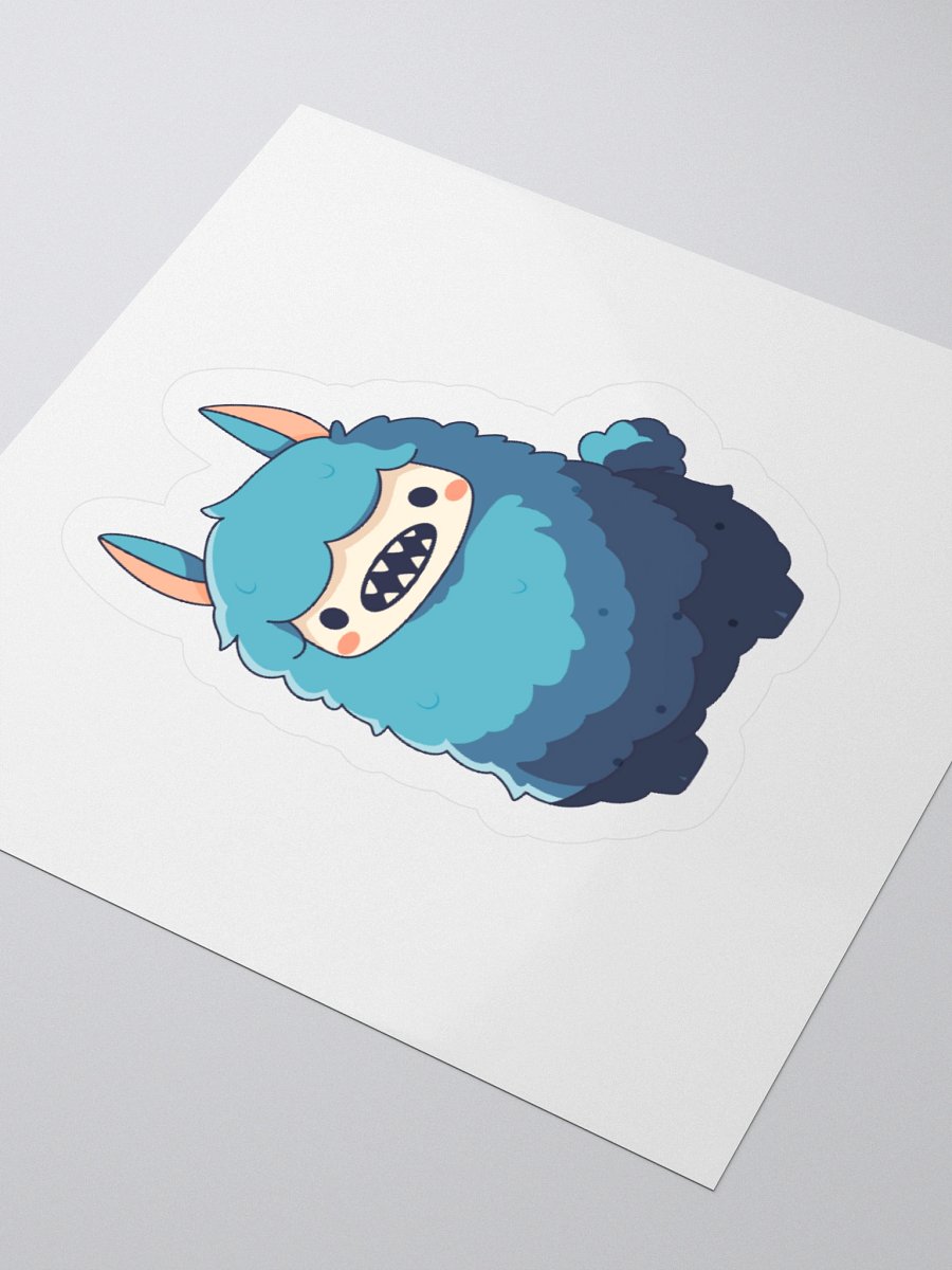 Snargle Alpaca Sticker – Sleepy Fanged Cartoon Vinyl Decal product image (8)