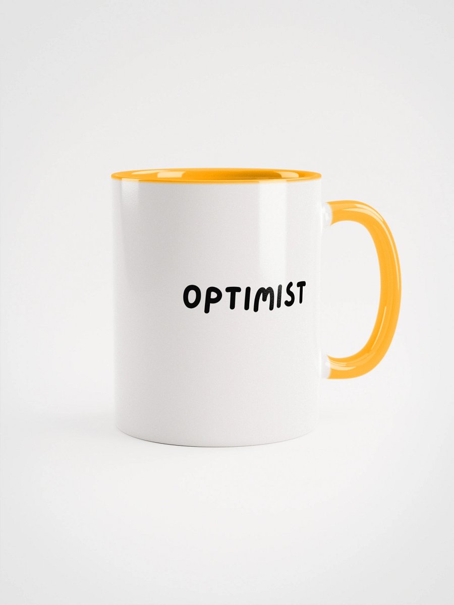 “OPTIMIST” Upbeat White Mug with Color product image (47)
