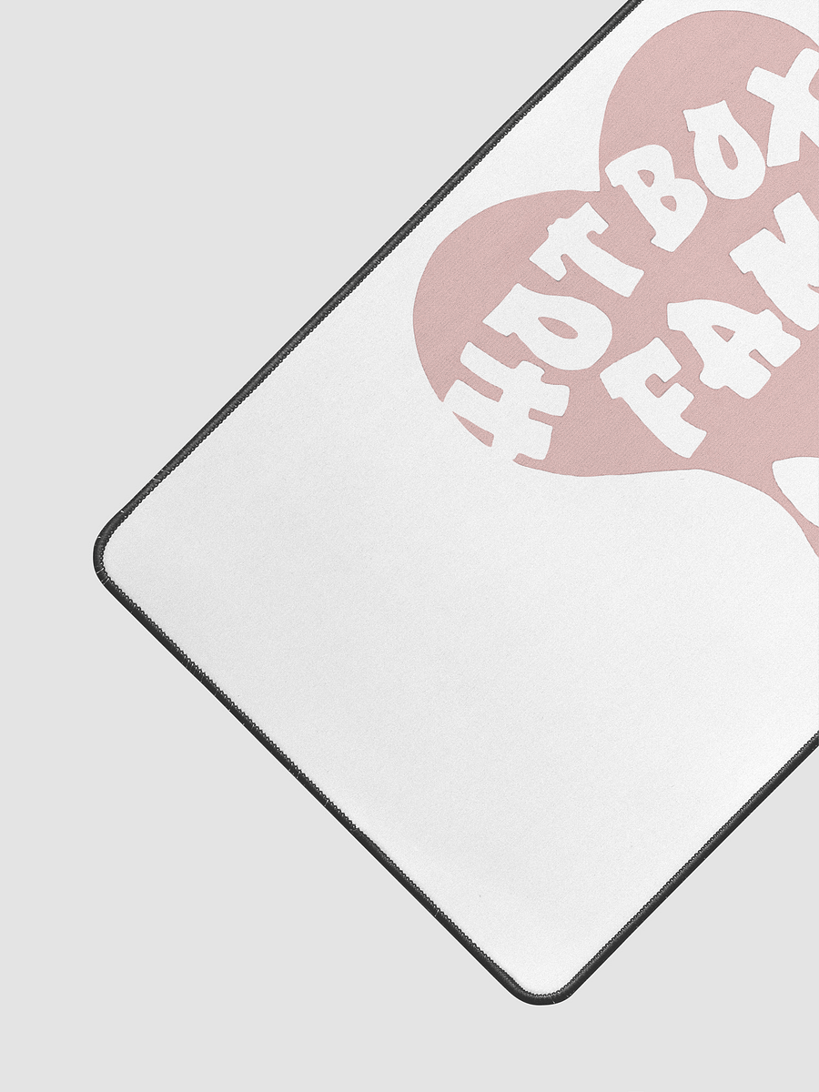 HOT BOX FAM TRANSPARENT PALE PINK HEART LOGO DESK MAT product image (3)