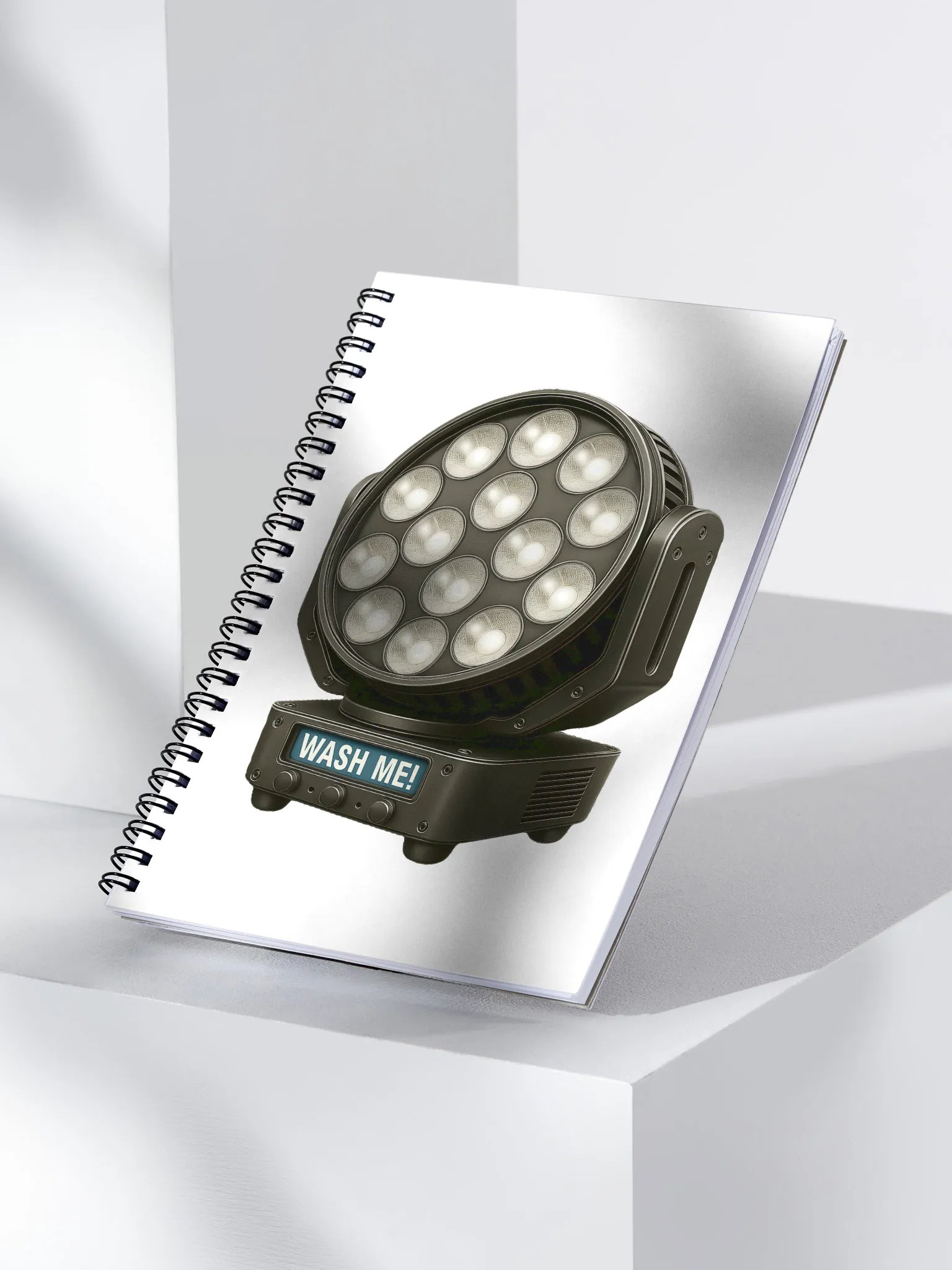 Theatrically Jerry: "Wash Me" Moving Head Wash Light Spiral Notepad product image (3)