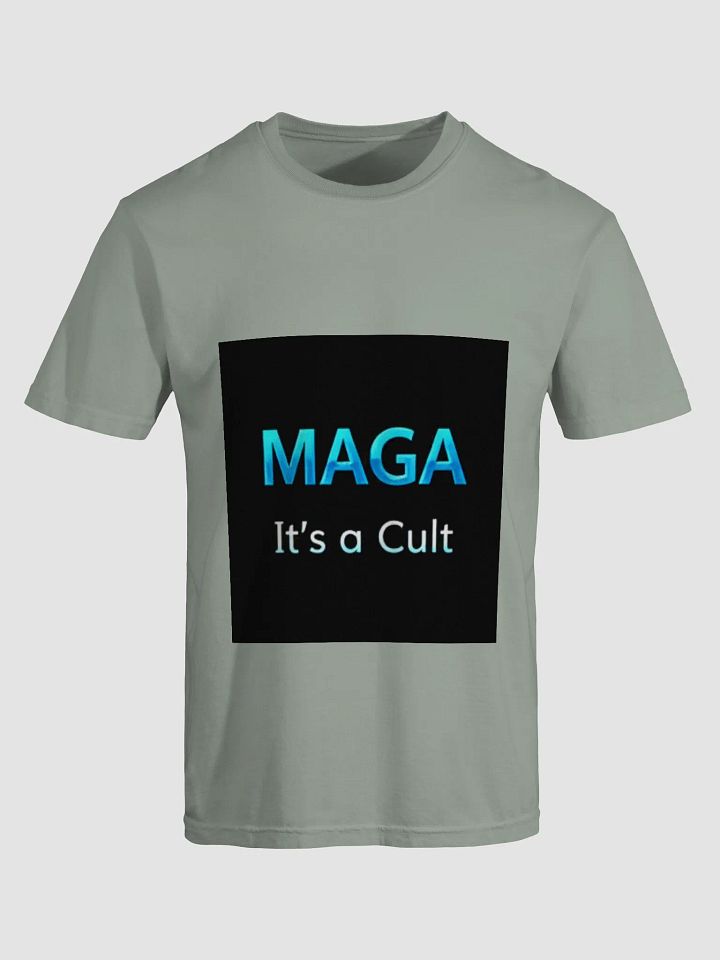 Anti MAGA Blue/Black Logo Soft thicker T-shirts - Mens product image (1)