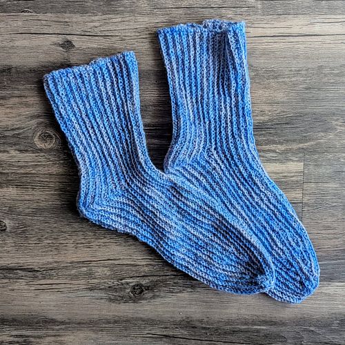 Some socks I finished today! These use @wecrochetofficial Stroll Tonal in Manatee and I used the Ribbon Socks pattern from @s...