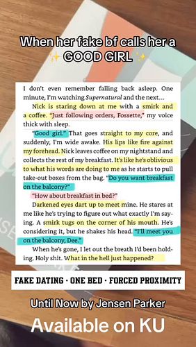 📖 Until Now by jensen parker

♥︎ fake dating 
♥︎ one bed
♥︎ forced proximity
♥︎ two worlds collide
♥︎ family drama / secrets
...