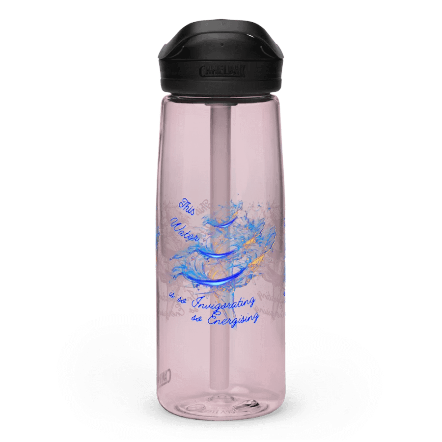 Camelback water bottle with beautiful swirly blue whirlpool  design featuring 'This water is so energising' product image (3)