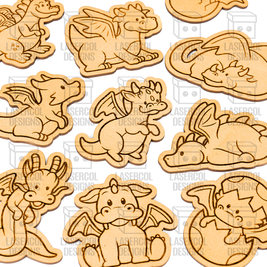 Dragons Paint Kit DIY Cut Outs - Laser Cut Files product image (8)