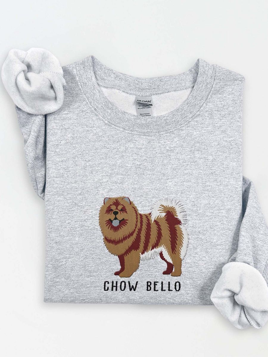 Chow Bello Sweatshirt(Embroidered) of a Chow Chow(Tan) product image (1)