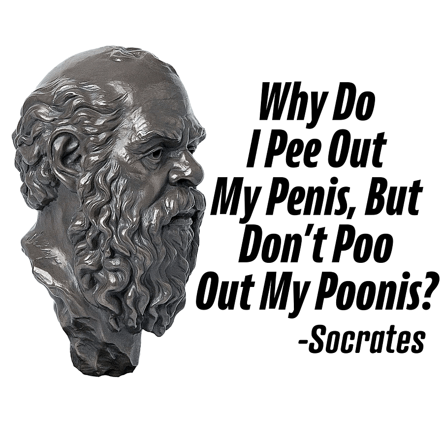 Socrates: Why Do I Pee Out My Penis, But Don't Poo Out My Poonis? Ceramic Coffee Mug product image (7)