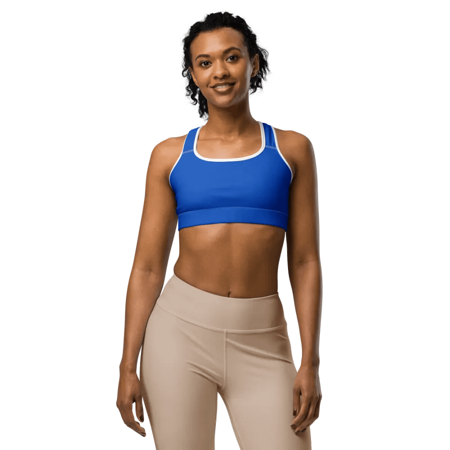 Plain Color Absolute Blue Sports Bra product image (3)