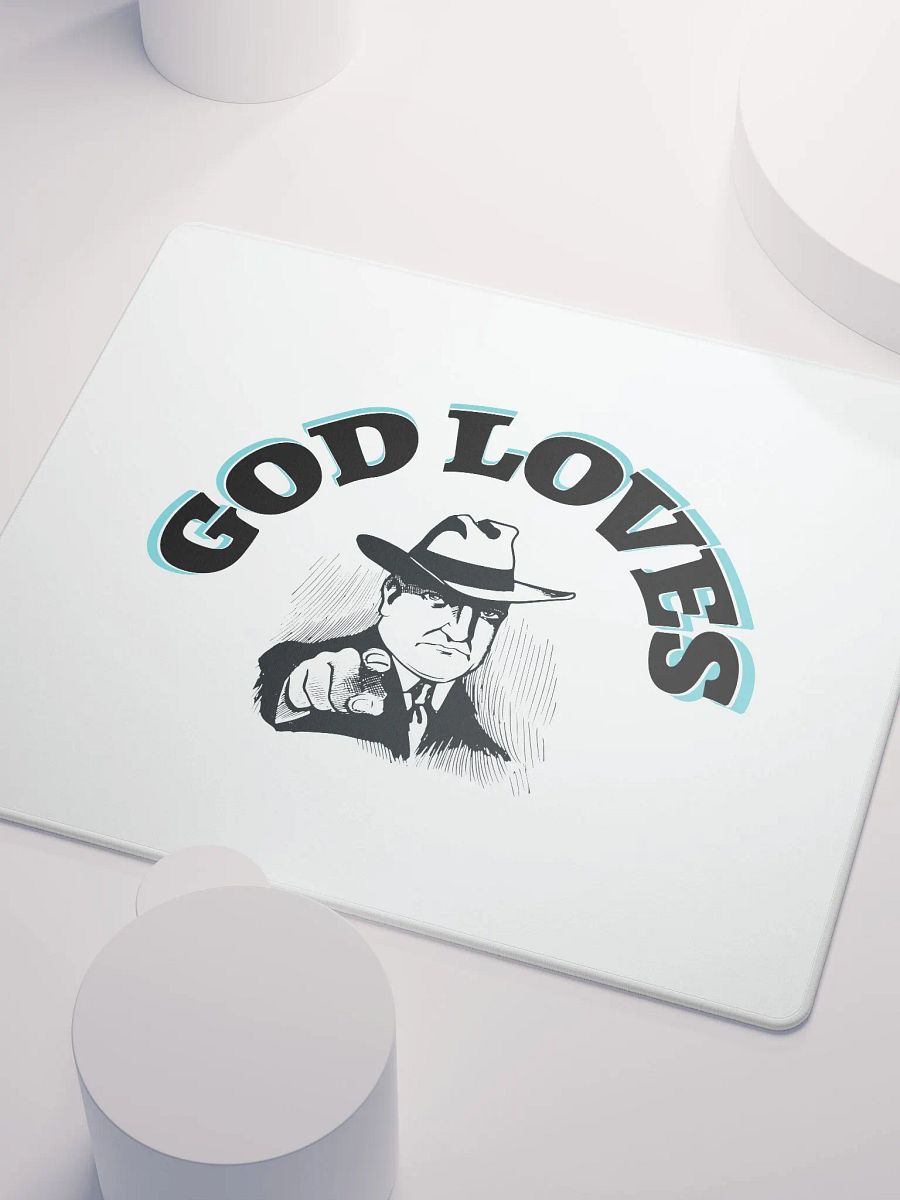 GOD LOVES YOU. Sleek Gamer's Haven Mouse Pad product image (6)